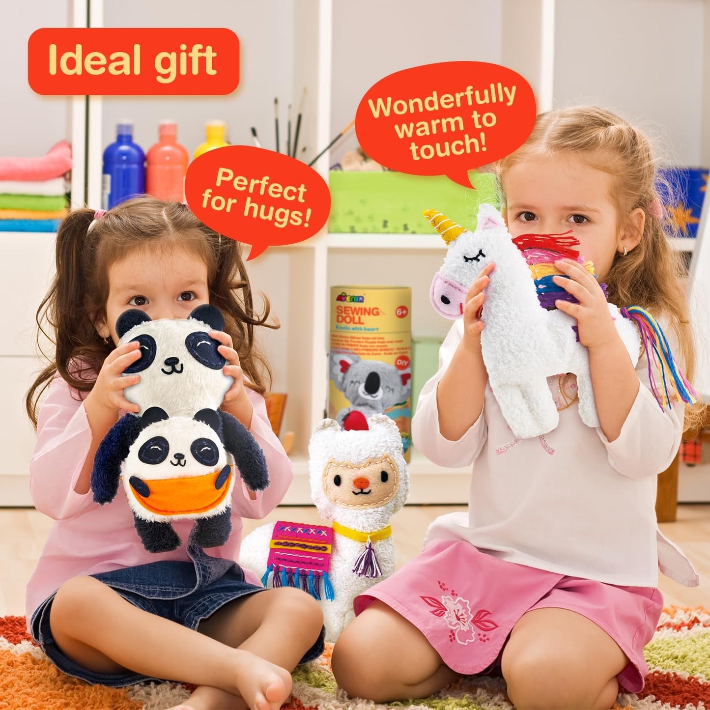 Avenir My First Sewing Kit for Kids 6-12 | Learn to Sew DIY Plush with Safe Tools