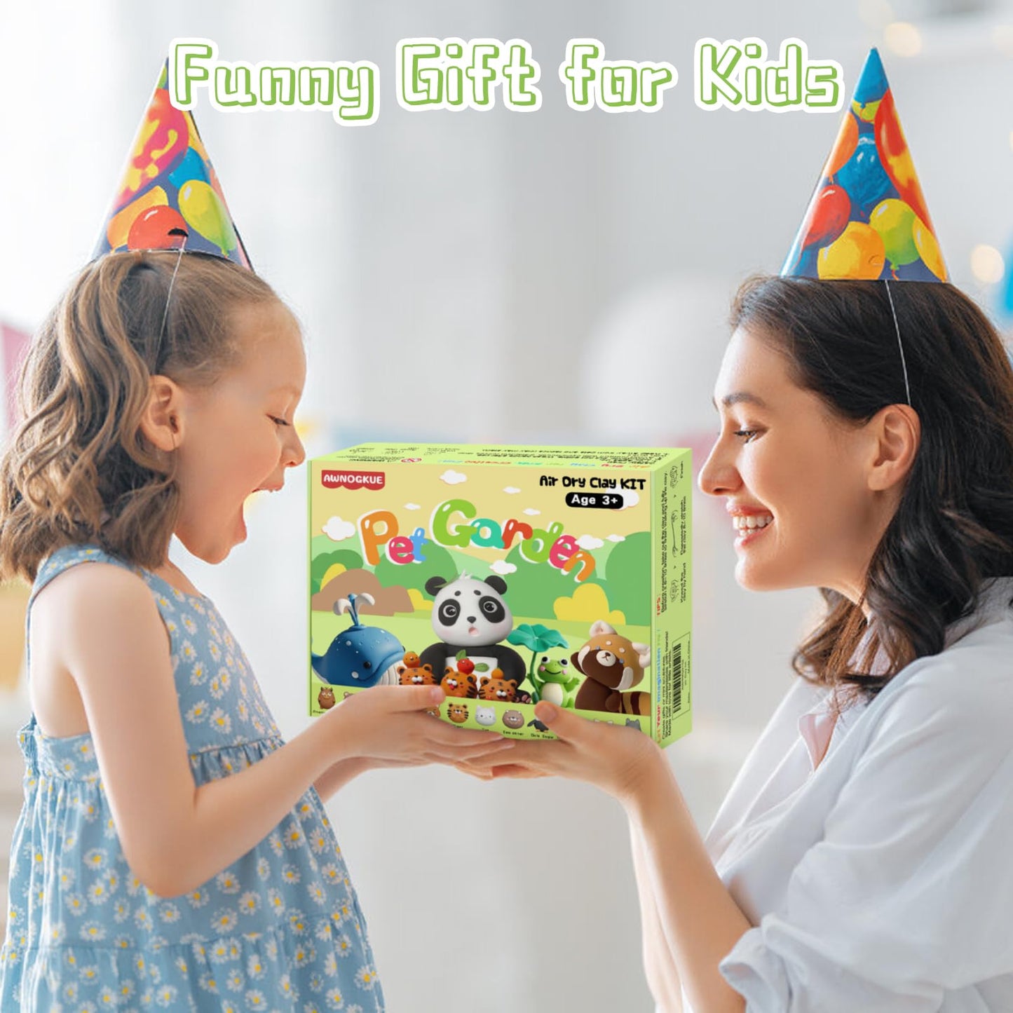 AWNOGKUE Air Dry Clay Kit for Kids – 12-Box Set + 5 Tools, Non-Toxic