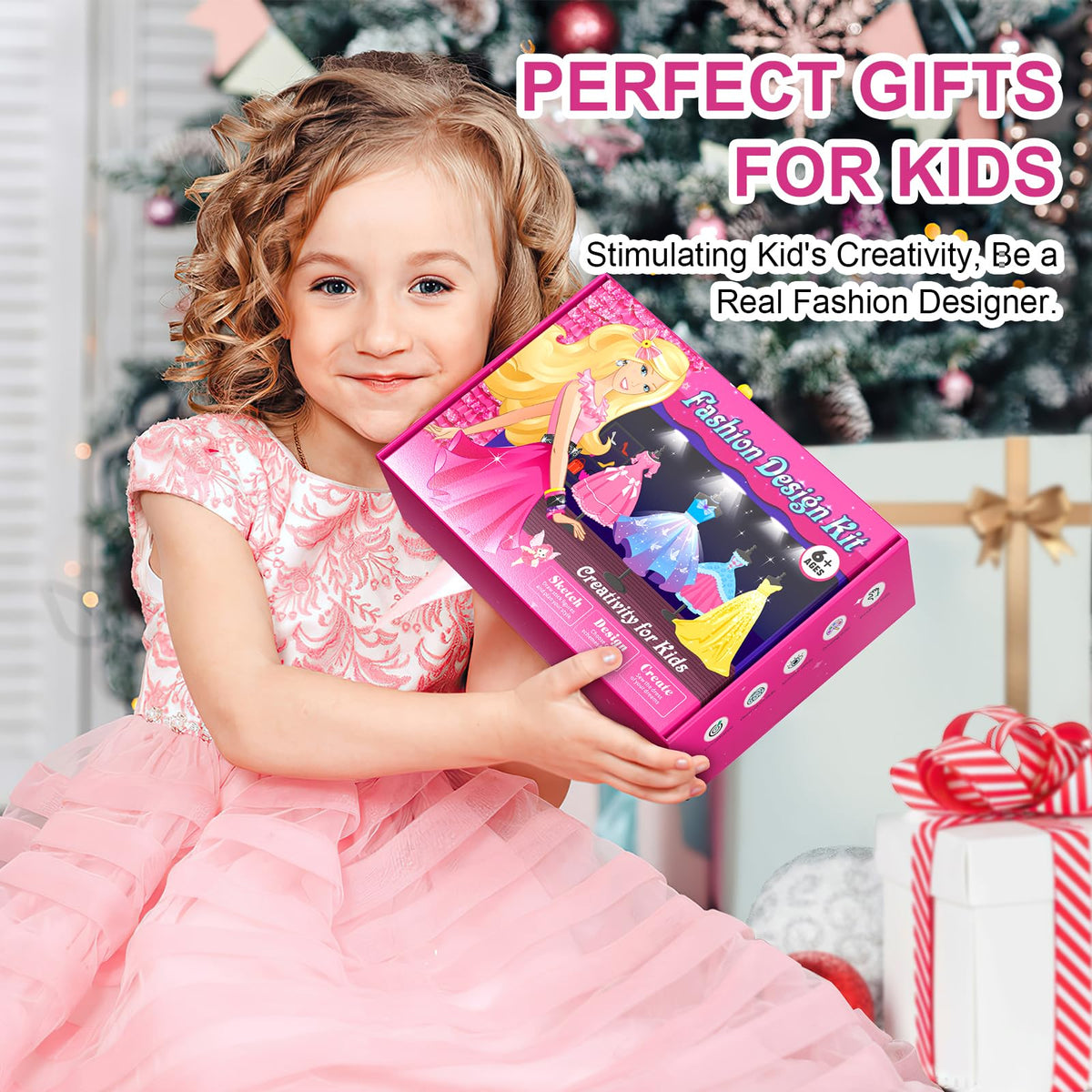 Axirata 1500+ PCS Fashion Designer Kit for Girls – Sketchbook, 5 Mannequins & DIY Tools (Ages 6-12)