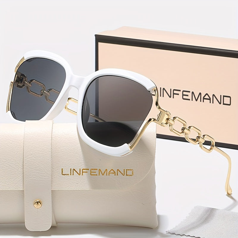 Classic Half Frame Metal Chain Design Fashion Fashion Glasses for Women