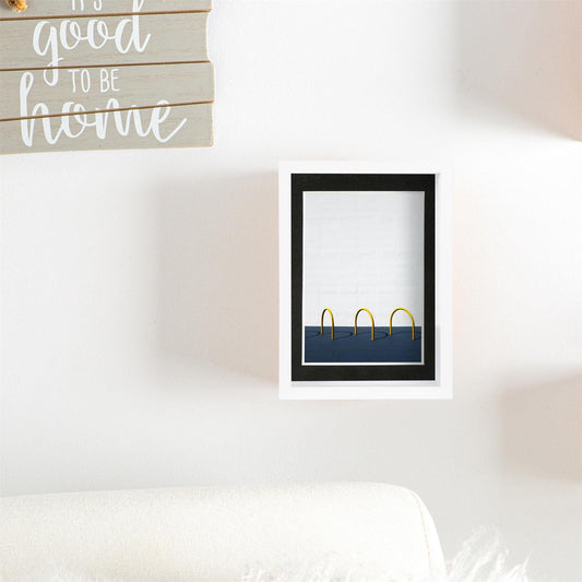 5" x 7" White 3D Deep Box Photo Frame - with 4" x 6" Mount
