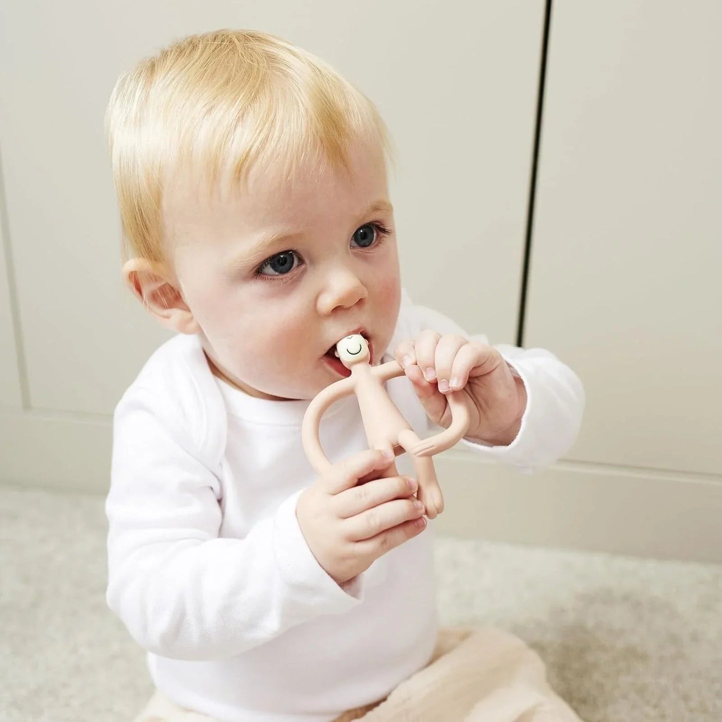 Matchstick Monkey Original Teething Toy - Dusty Pink