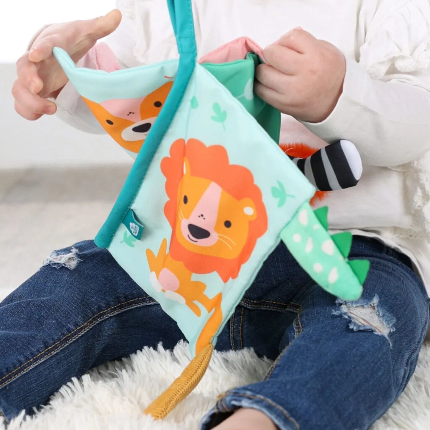 Tiny Talents Sensory Animal Tails Cloth Book