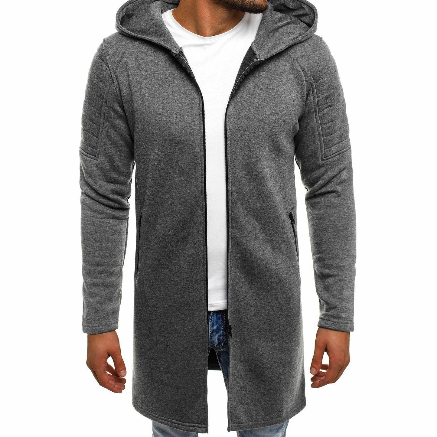 Hooded Men's Arm Striped Mid-Length Pants Casual