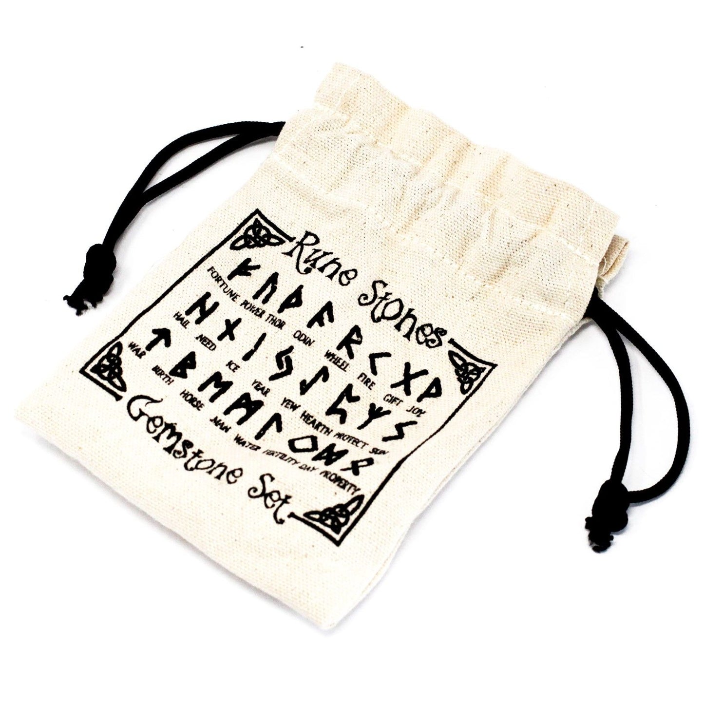 Runes Stone Set in Pouch - Amethyst