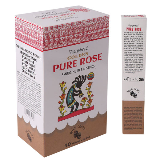 30g Golden Pure Rose Smudging Resin Sticks