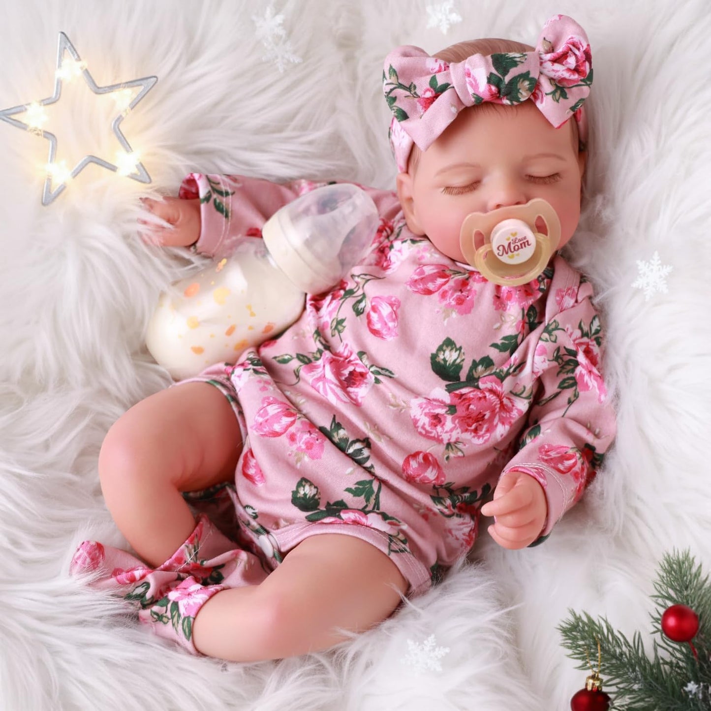 BABESIDE Lifelike Reborn Baby Doll – 20-Inch Sleeping Realistic Newborn Girl with Accessories (3+)