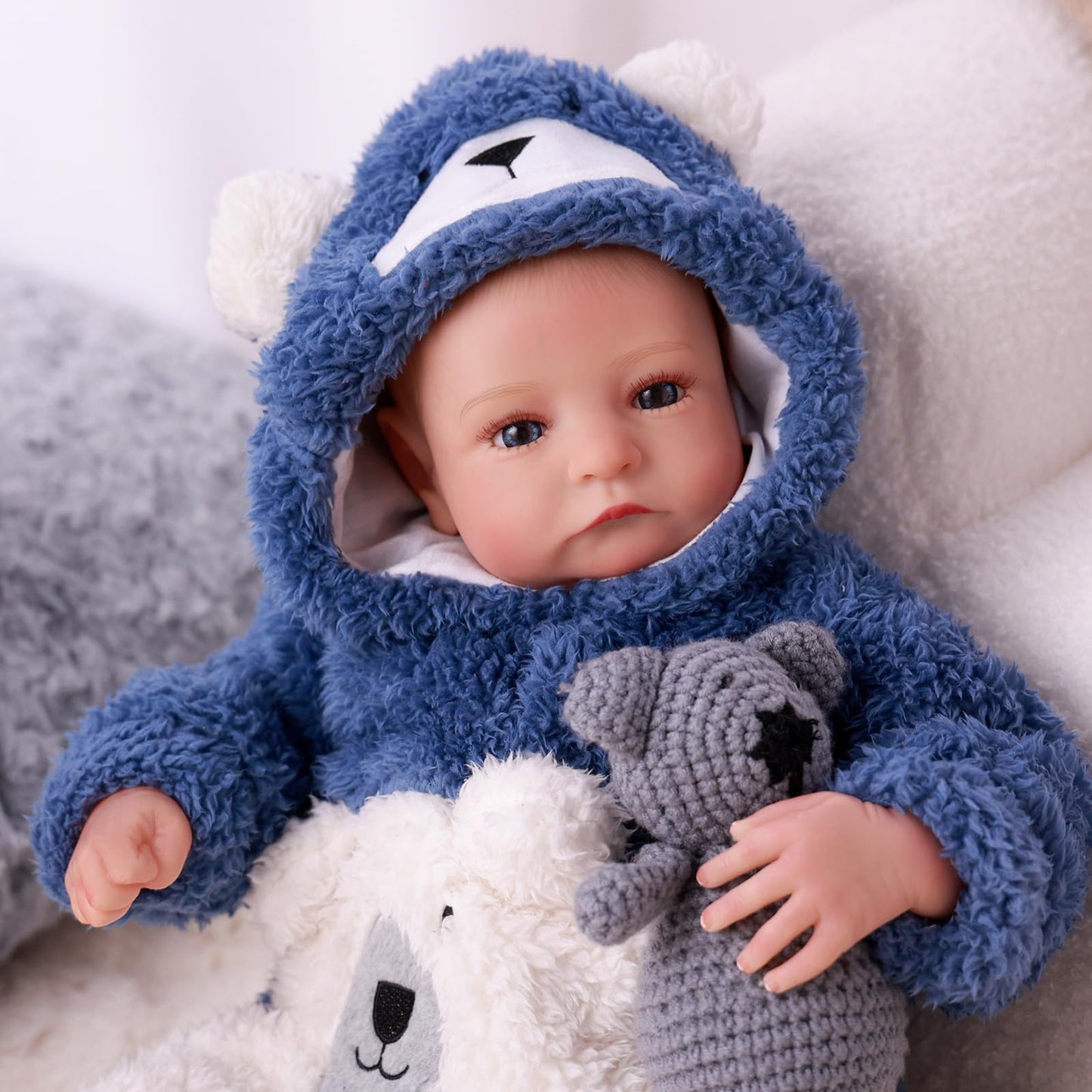 BABESIDE Aiden 17-Inch Lifelike Reborn Baby Doll Boy – Realistic Cloth Soft Body