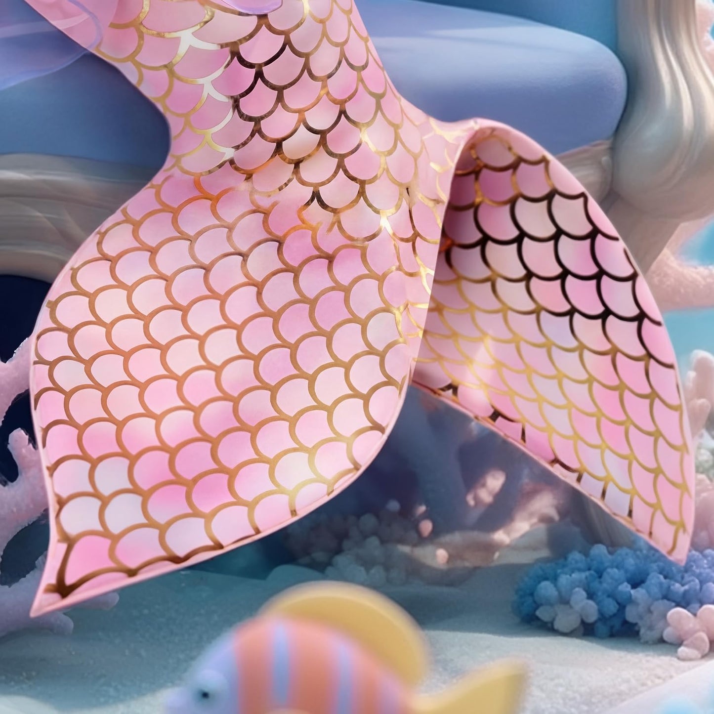 BABESIDE Mermaid Baby Doll - 17-Inch Realistic Soft Doll with Mermaid Tail for 3+ | Pretend Play & Gift