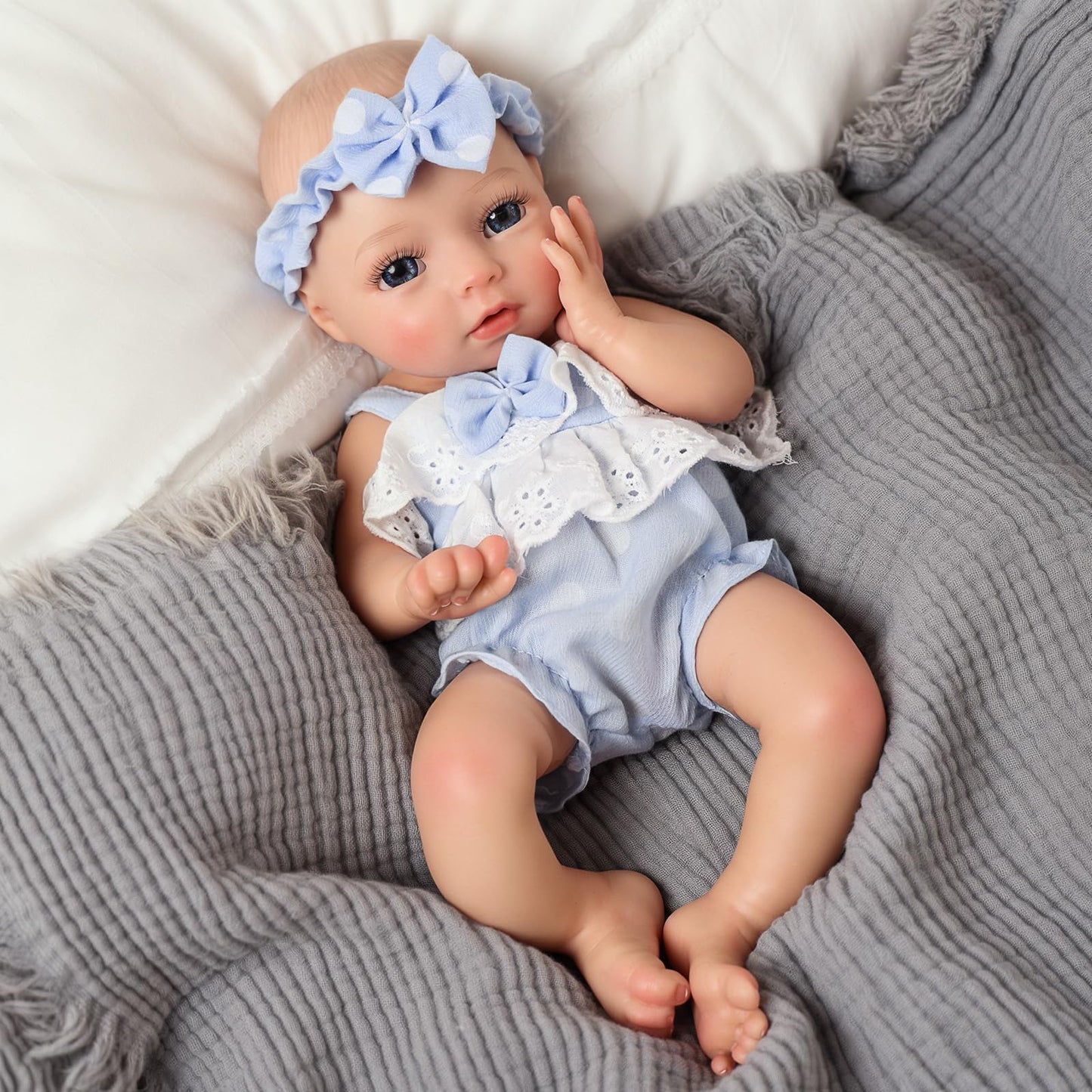 BABESIDE 12-Inch Lifelike Reborn Doll Terry – Silicone Full-Body Realistic Baby Toy