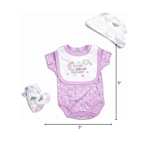 Babyfere Reborn Dolls Clothes Set – 22-Inch Girl Outfit, 5-Piece for 20-23-Inch Dolls