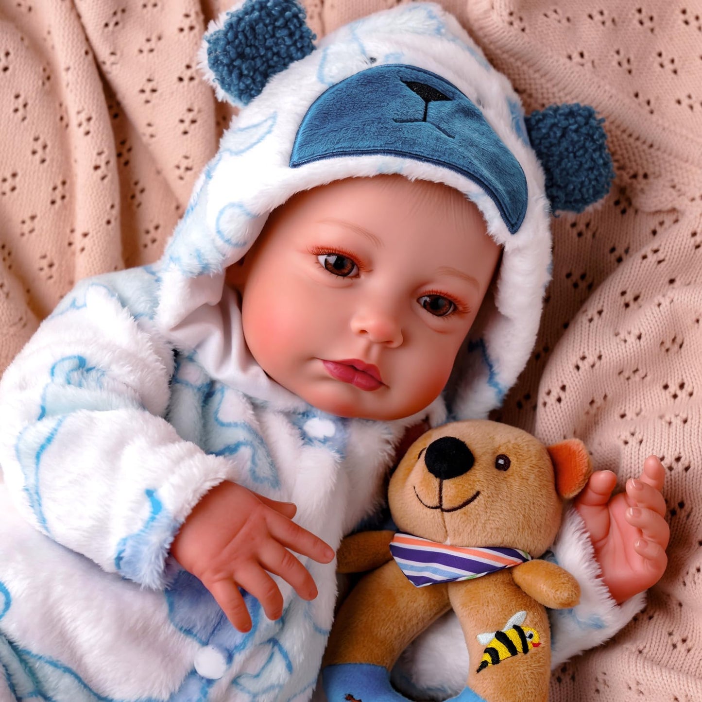 BABESIDE Lifelike Reborn Boy Doll – 20-Inch Poseable Realistic Vinyl & Cloth