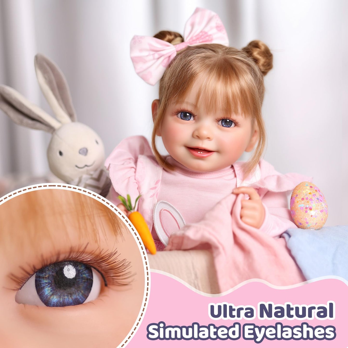 BABESIDE Doreen 20-Inch Lifelike Reborn Baby Doll – Realistic Soft Body with Feeding Accessories | For Kids 3+