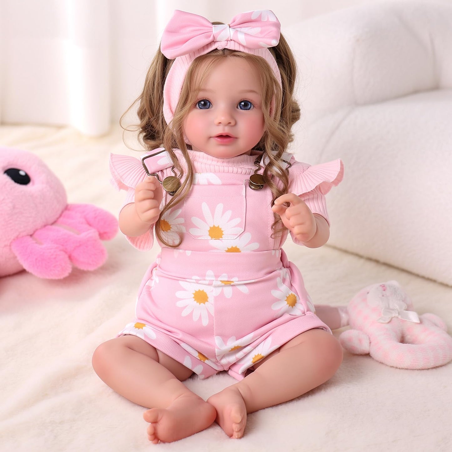 BABESIDE Reborn Baby Doll 20-Inch | Soft Cloth Body, Rooted Hair, Open Eyes