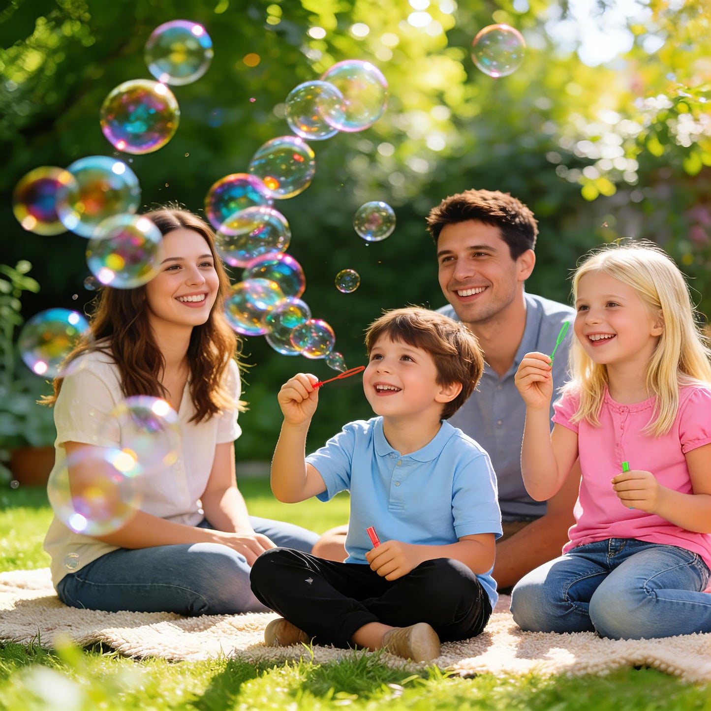 Baegzgx Mini Bubble Wands – 32-Piece Rainbow Star Set for Kids & Parties