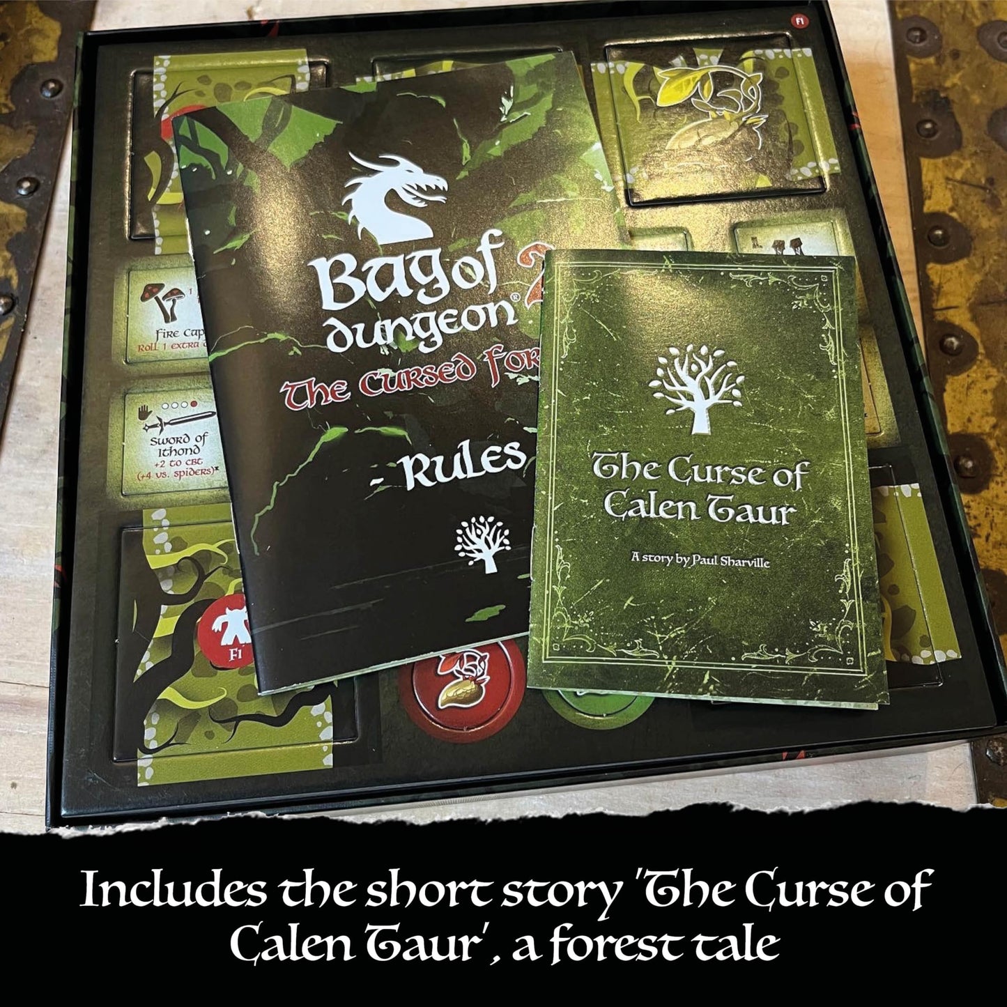 Bag of Dungeon 2: The Cursed Forest – Standalone or Expansion Dragon-Themed Board Game (1–4 Players, Ages 7+)