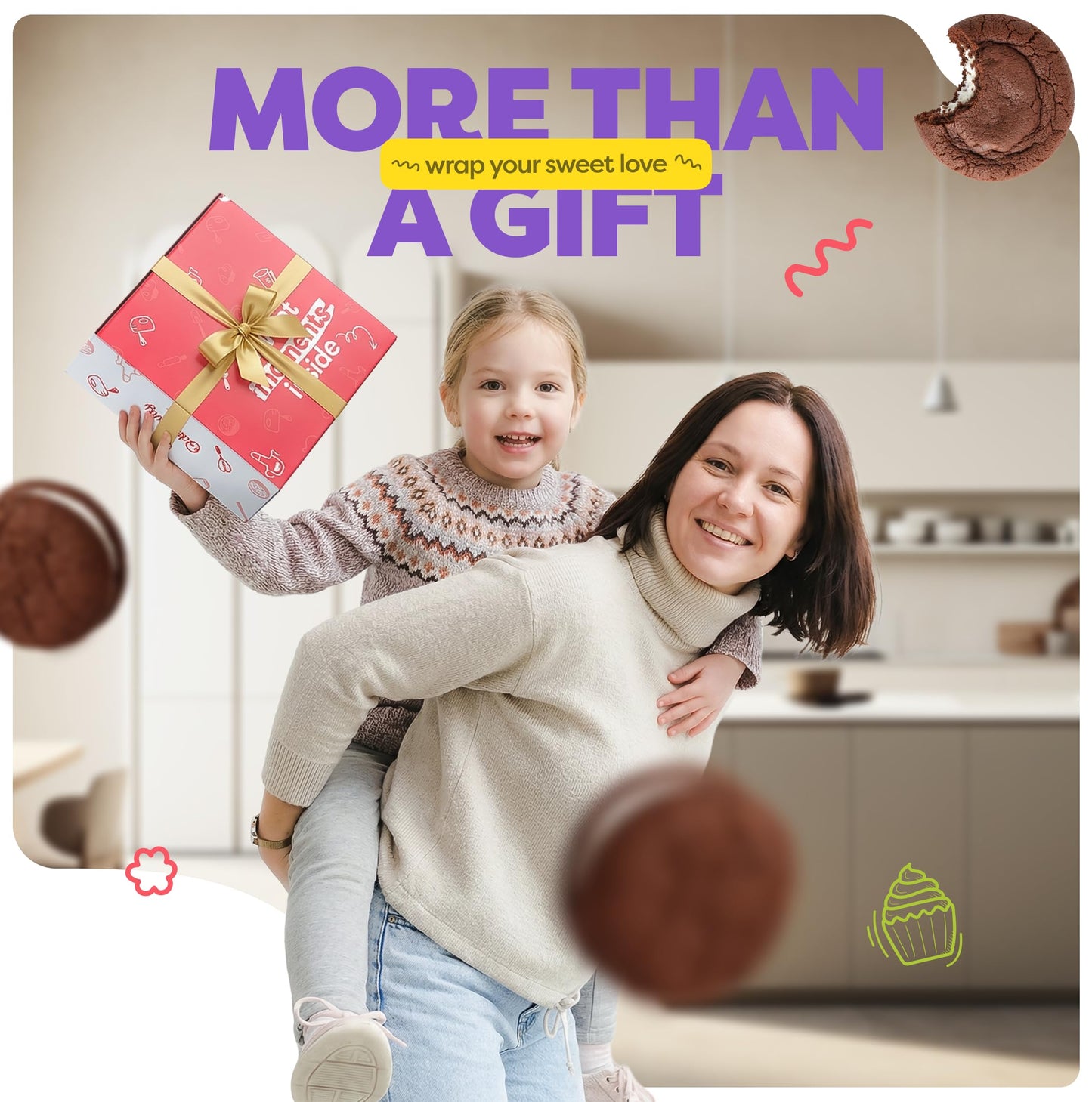 Baketivity Kids Baking Kit – Whoopie Pie DIY with Pre-Measured Ingredients (Ages 4-12)