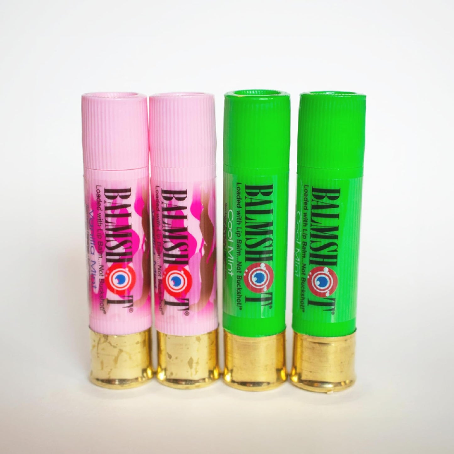 BALMSHOT Lip Balm 4 Pack – Minty Combo Variety, SPF 15, Made in USA