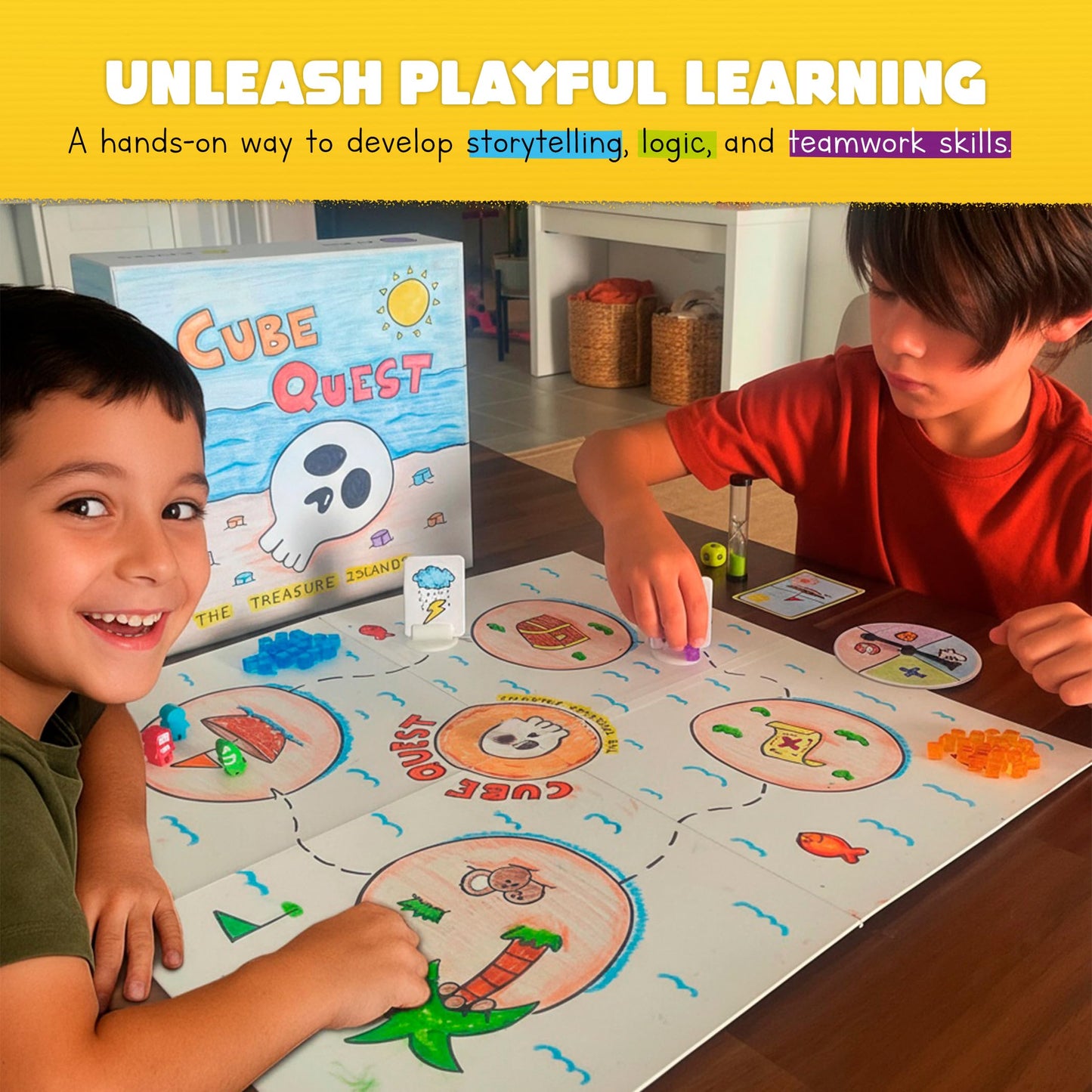 BALUCI GAMES Blank Board Game Kit for Kids & Families – Create Your Own Game with 180+ Pieces