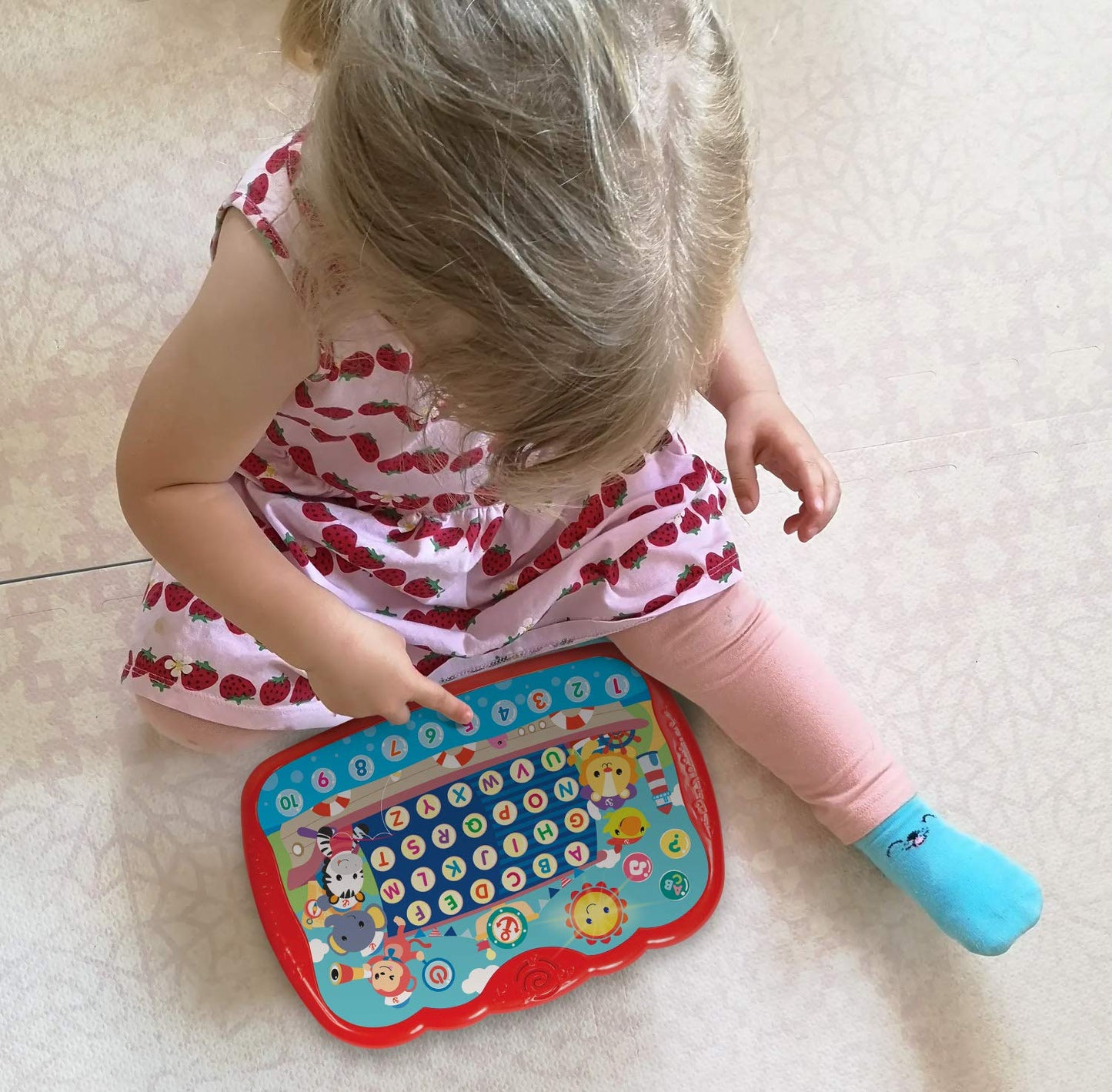Bambiya Learning Tablet for Toddlers 1-3 | Educational ABC Toy—Alphabet, Numbers, Music & Words