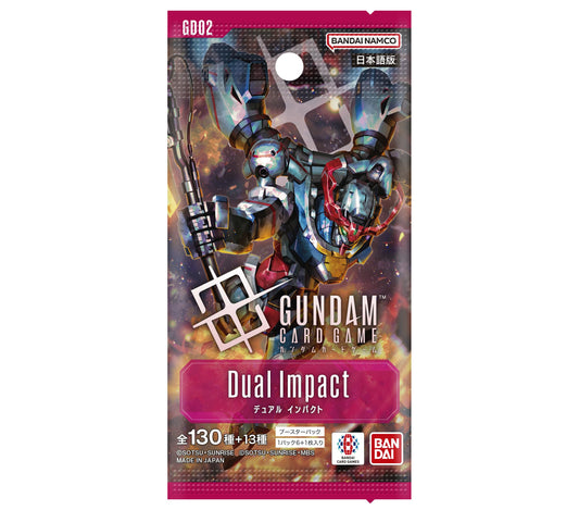 BANDAI Gundam Card Game Booster Pack Dual Impact GD02 – Box with 24 Packs