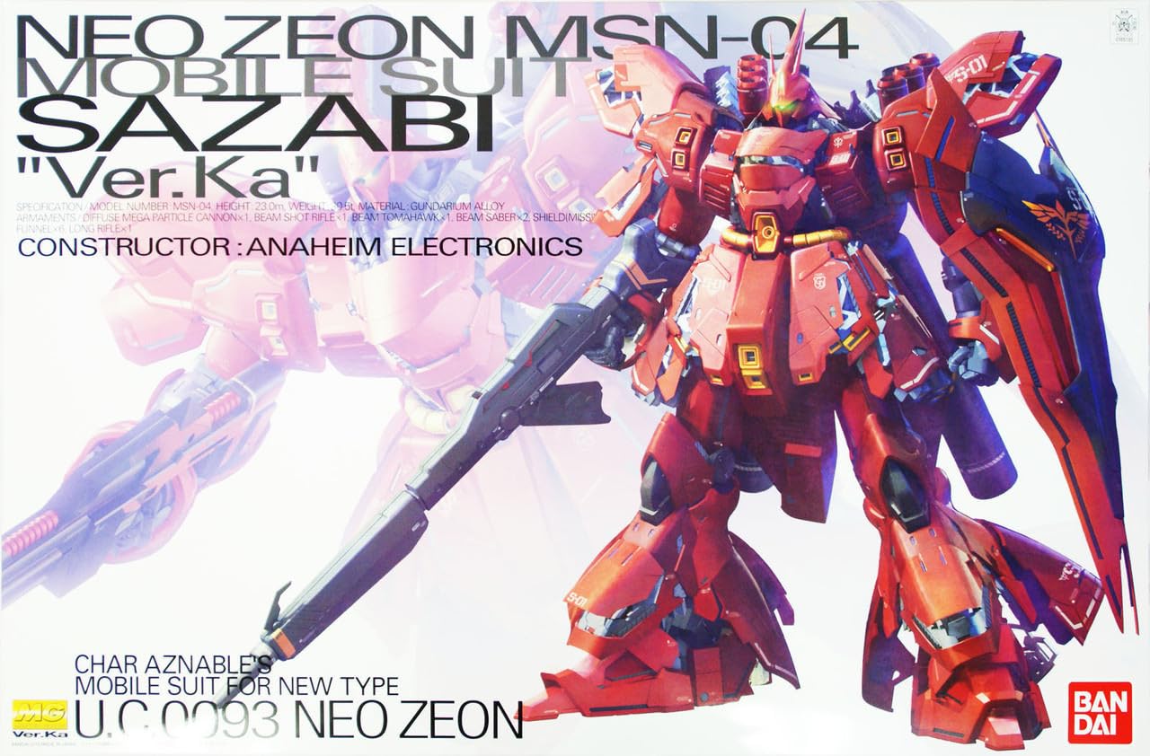 Bandai Hobby MG 1/100 MSN-04 Sazabi Version Ka – Premium Gundam Model Kit