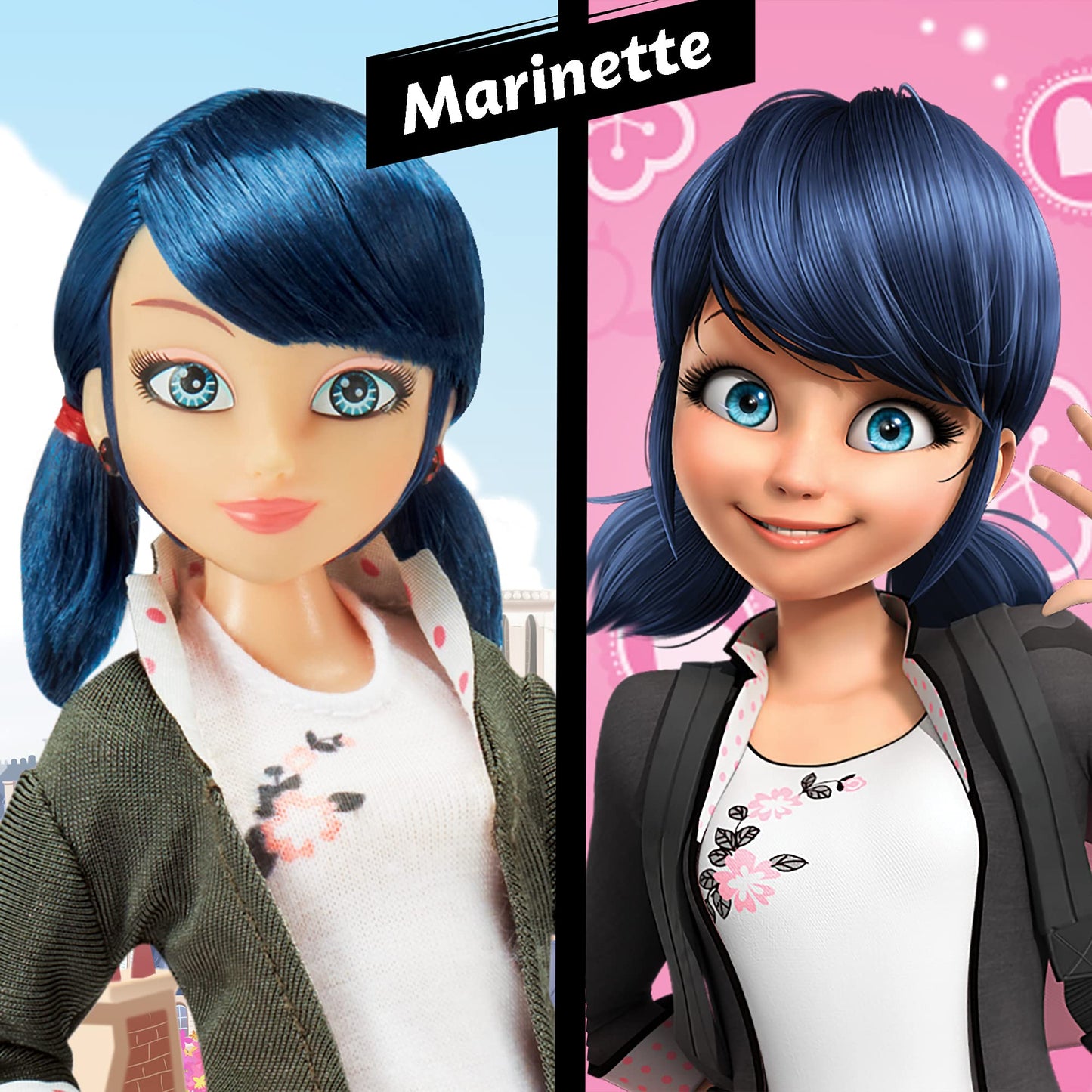 Bandai Miraculous Marinette 26cm Fashion Doll — Poseable with Kwami Tikki