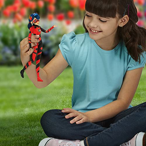 Bandai Miraculous Dragon Bug Doll 26cm – Poseable Ladybug & Cat Noir Hero Figure with Accessories