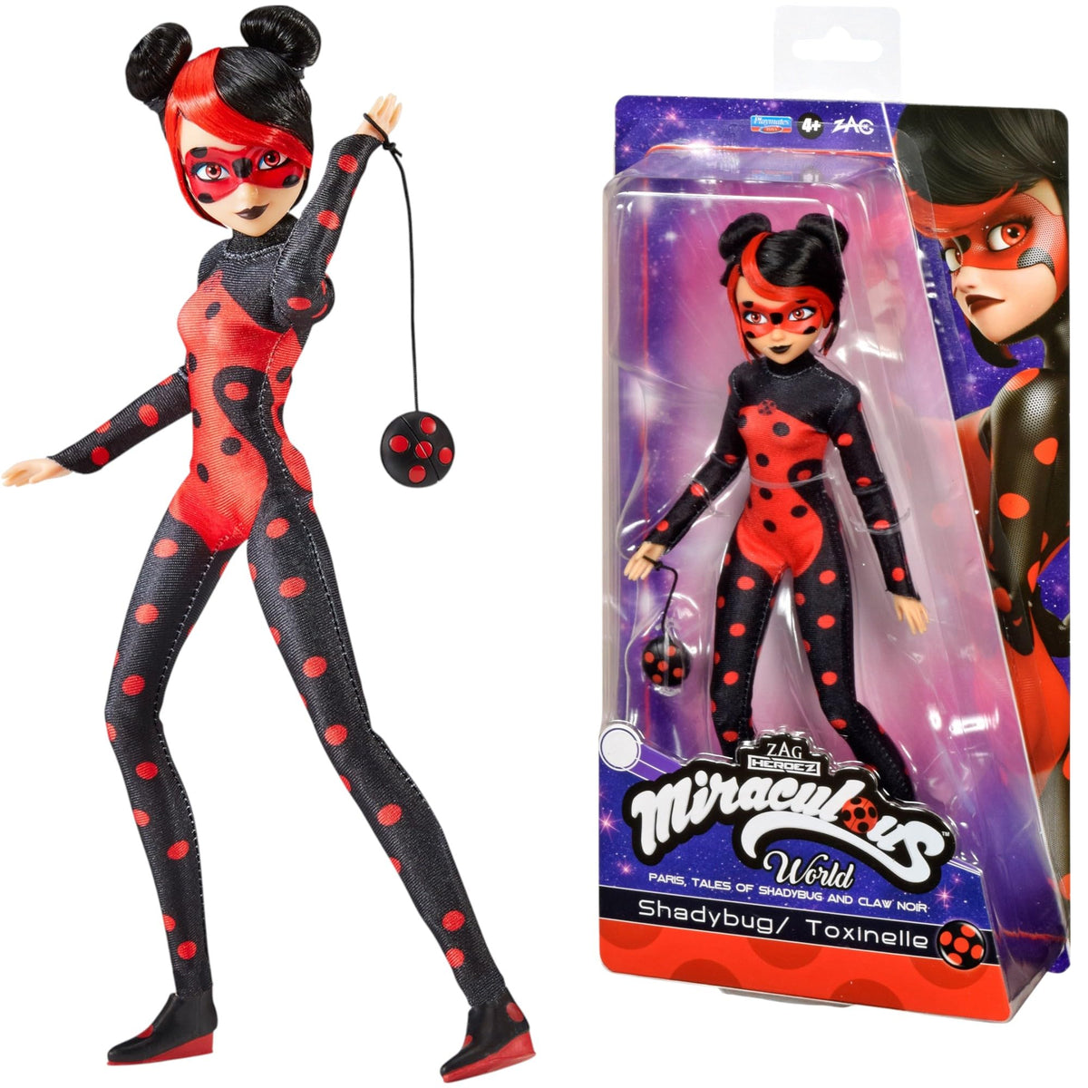 Bandai Miraculous Shadybug 26 cm Doll – Movable Fashion Figure, Official Licence