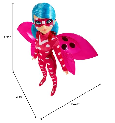 Bandai Miraculous Cosmobug 26cm Fashion Doll with Wings & Accessories | Marinette & Cat Noir