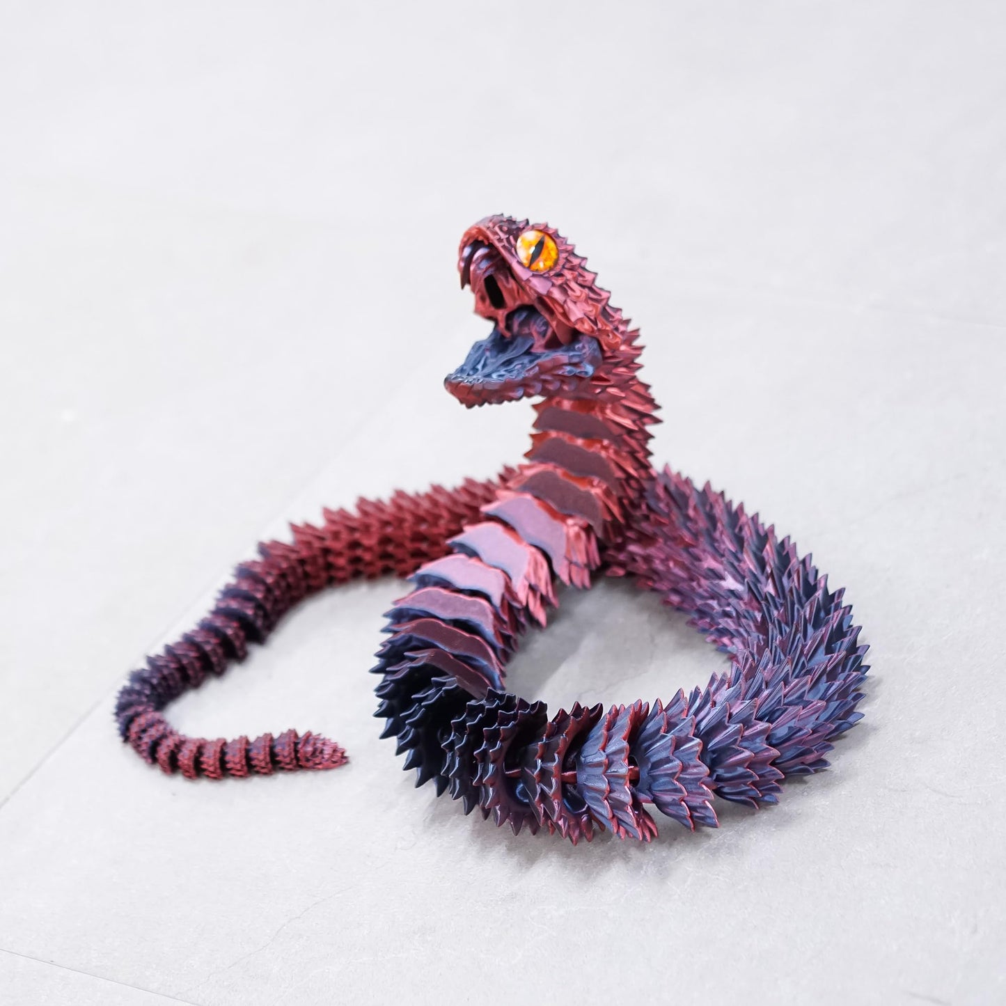 BANPIWOLG 47.5inch 3D Printed Snake Model – Movable Teeth, Flexible Joints, Desk Decor & Gift Idea