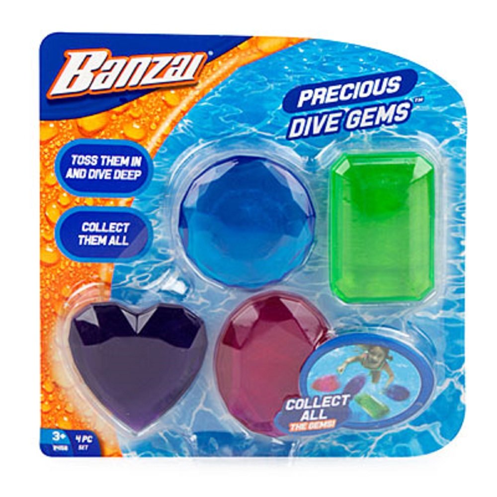 Banzai Precious Dive Gems — Colorful Pool Diving Toys for Fun & Competition