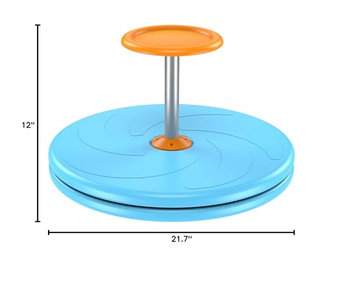 BARNEY KAITE BS Spinner-X Seated Spinner – Bigger, Durable Sit-and-Spin Toy for Kids 3+ (Blue)