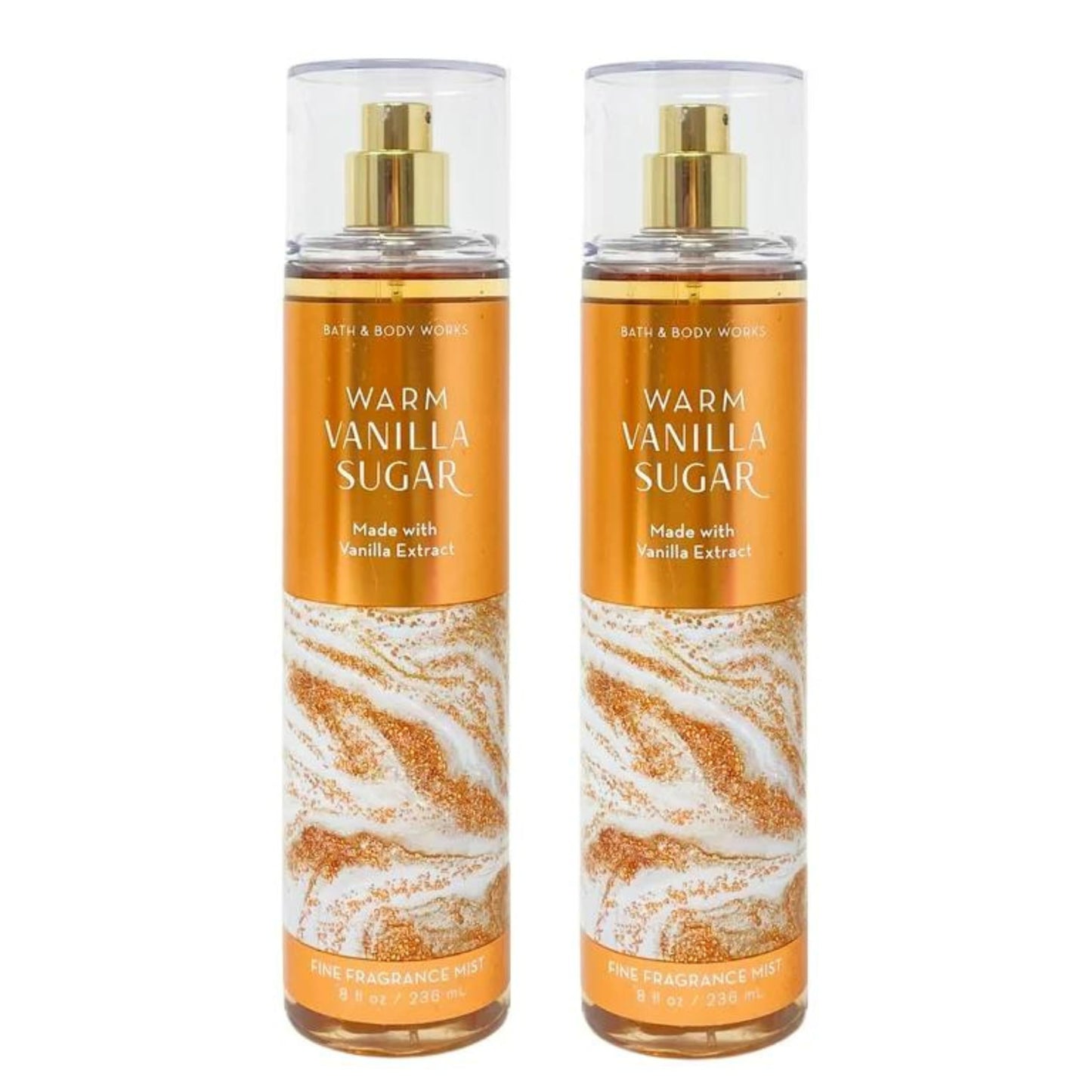 Bath & Body Works Fine Fragrance Mist – Warm Vanilla Sugar (Set of 2, 8oz Each)