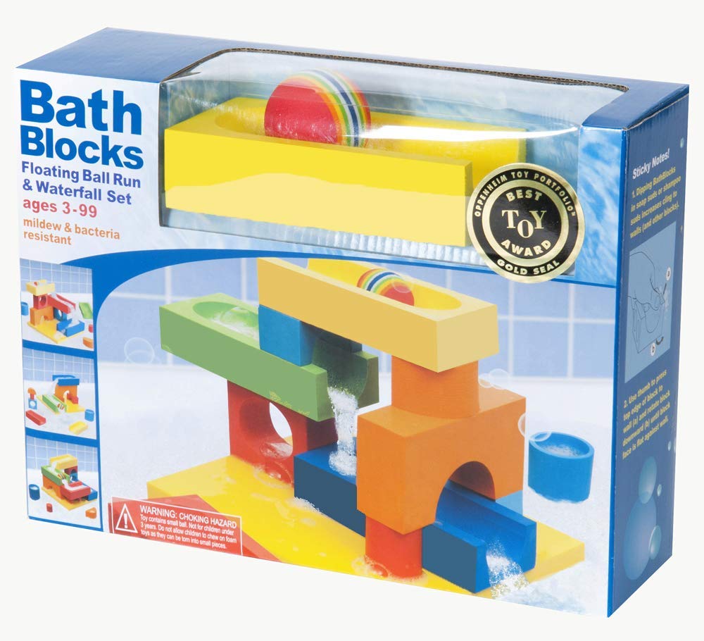 BathBlocks Ball Run & Waterfall Bath Toy — STEM Play for Ages 3-9