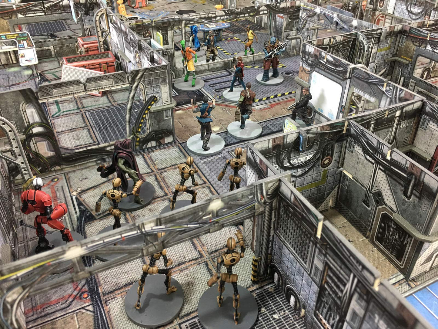 Battle Systems Core Space Starter Set | 20 PVC Miniatures, Neoprene Mat, Modular 3D Terrain