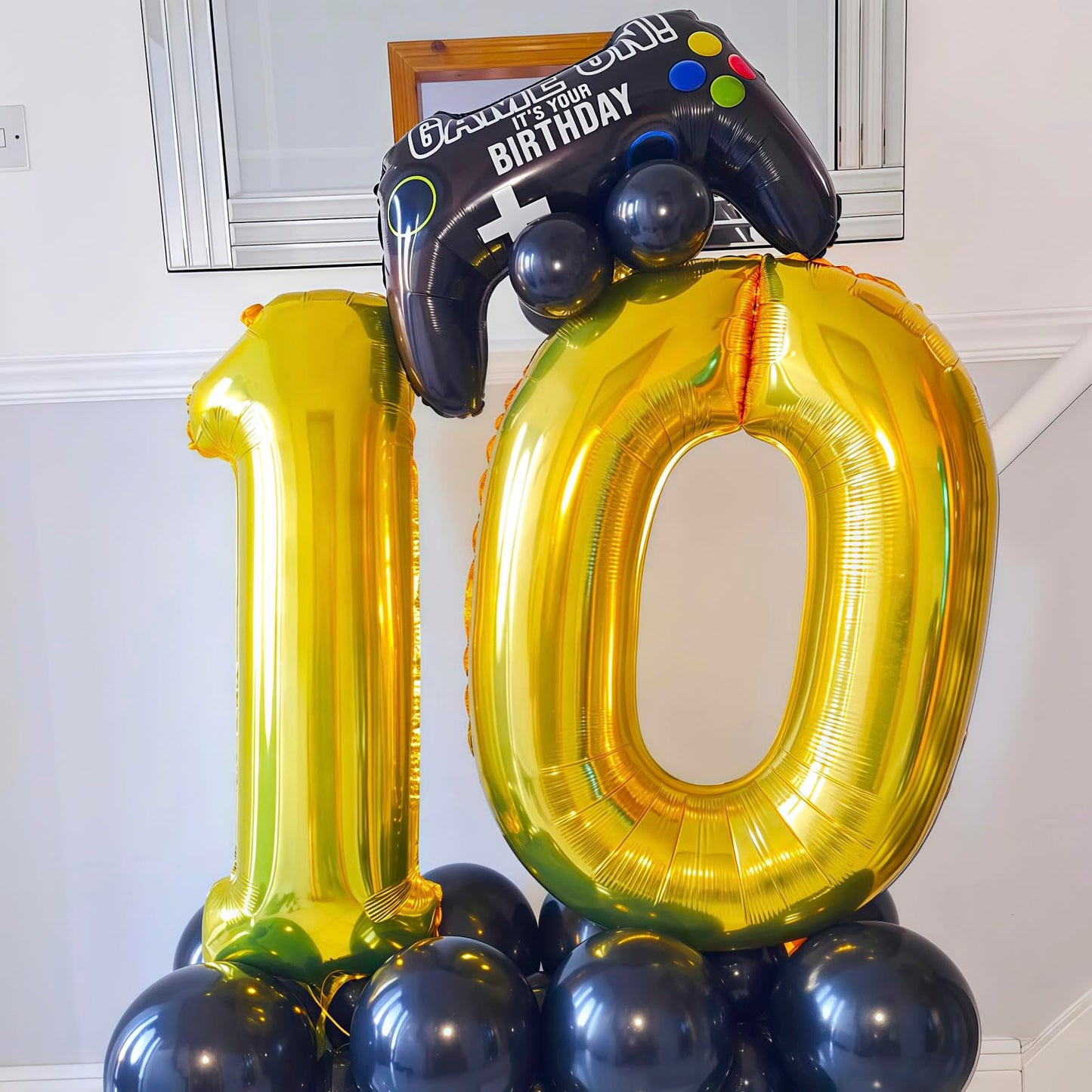 BBPOOL Gold 3 Balloon – 40-Inch Foil Number 3 Balloon for Birthday Party Decor