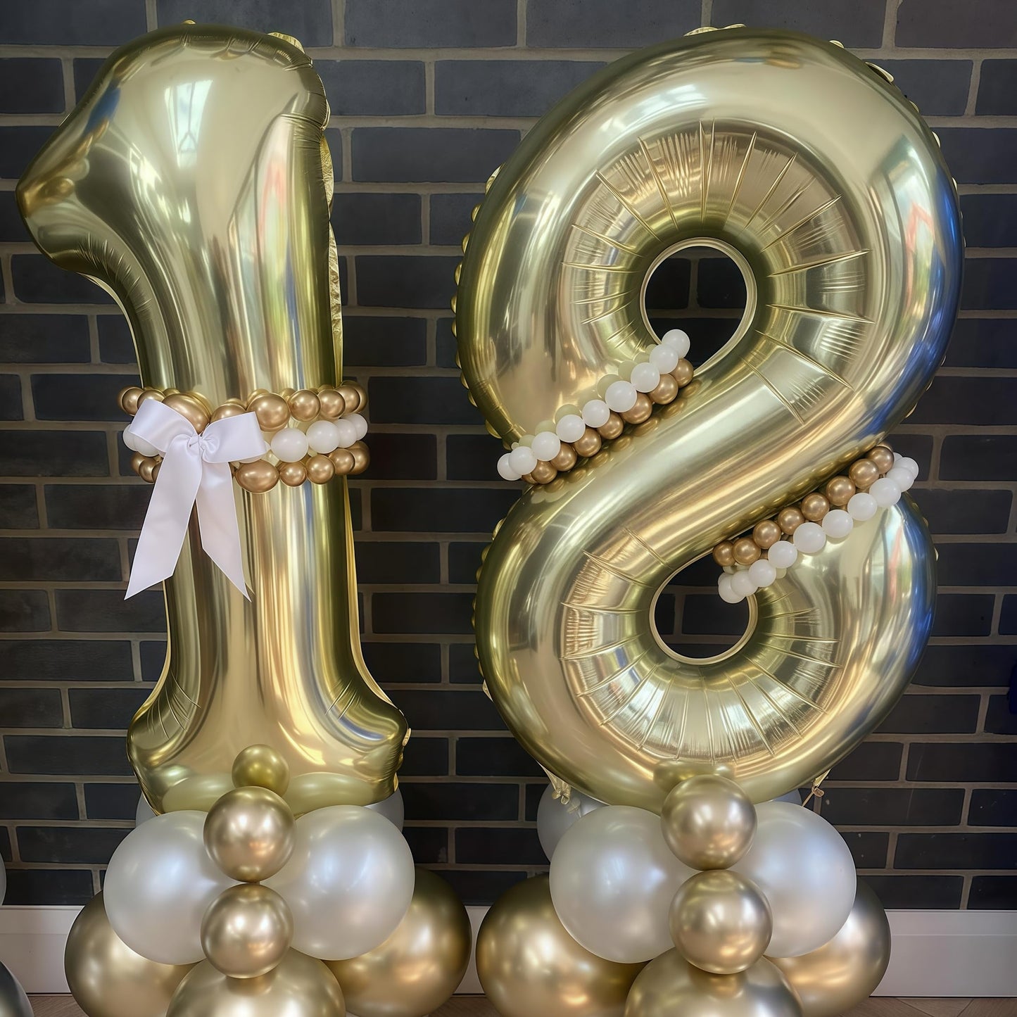 BBPOOL Champagne Gold 40in Number 5 Balloon – Large Foil Mylar Birthday Party Decor