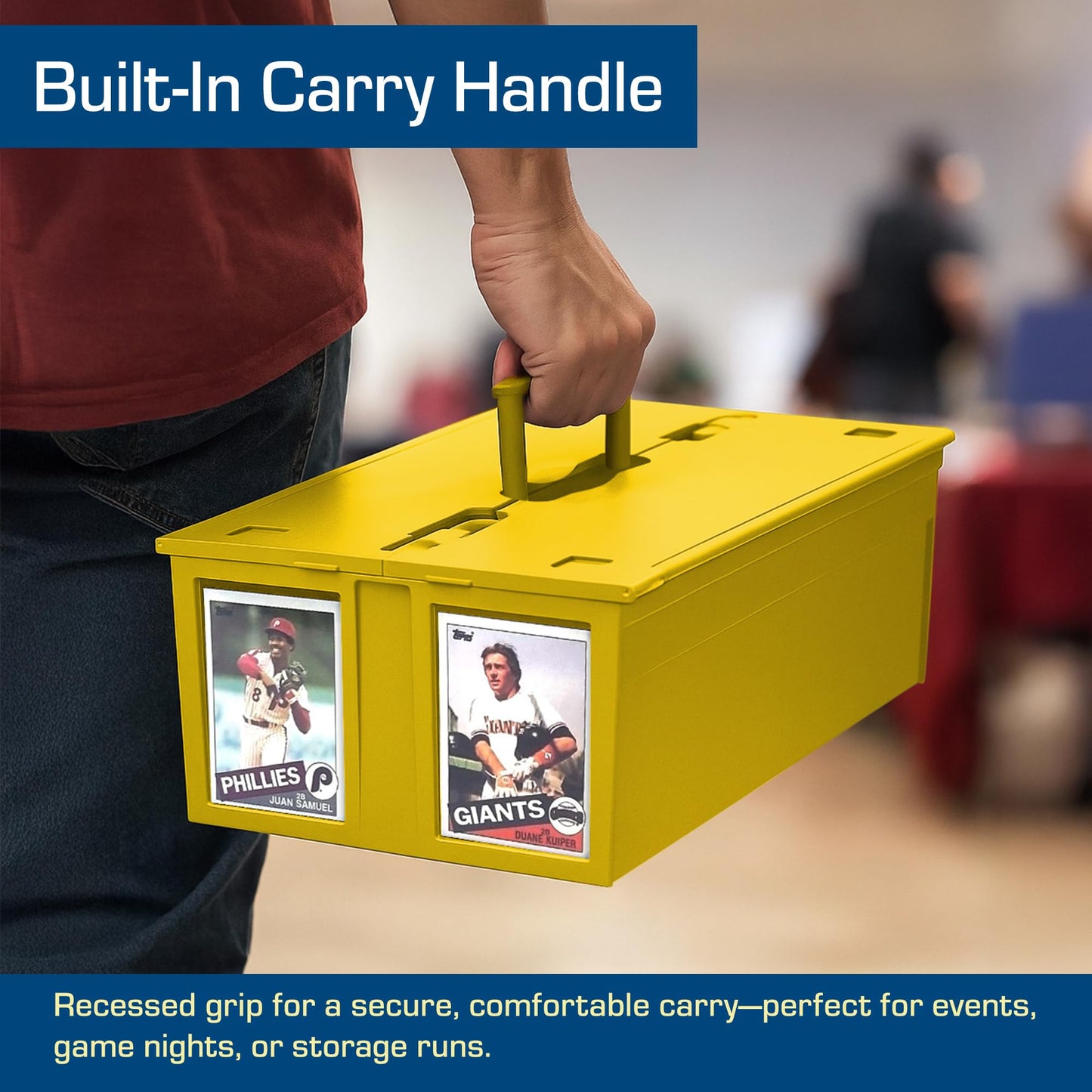 BCW Collectible Card Bin – Holds 1600 Cards – Yellow (2-Pack)