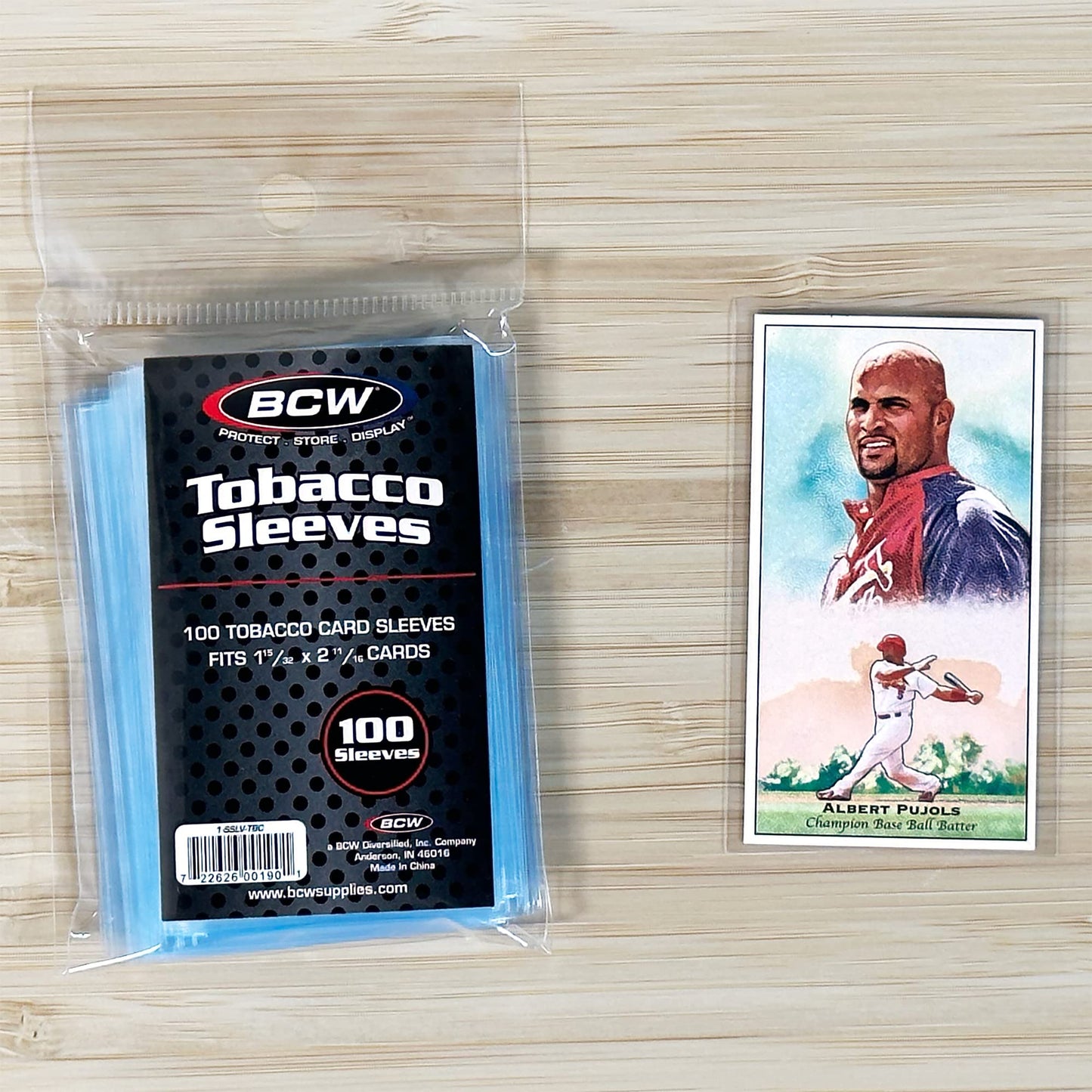BCW Tobacco Card Sleeves — Acid-Free, Archival Clear PP, 100 Pack, Fits Tobacco Toploaders