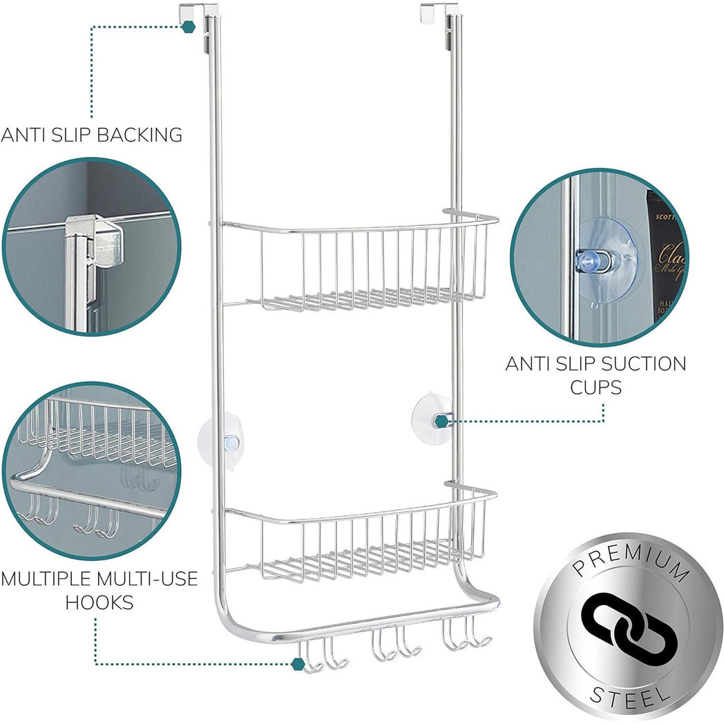 Over Door Shower Caddy In Nano Coating