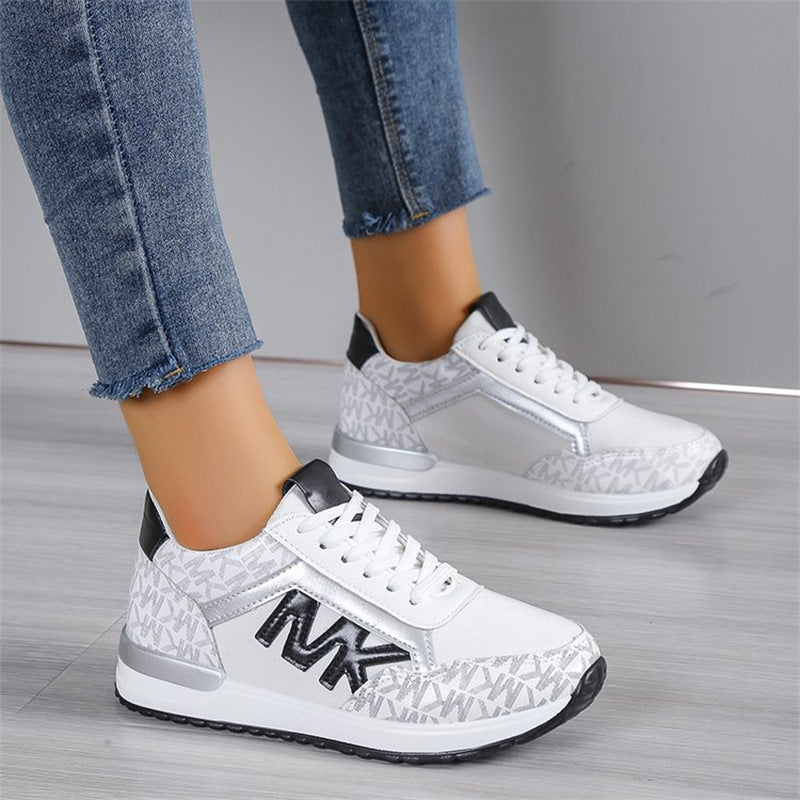 New large size women's shoes casual sports shoes color muffin