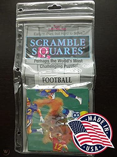 B.Dazzle Scramble Squares Football 9‑Piece Puzzle | Challenging Brain Teaser for All Ages