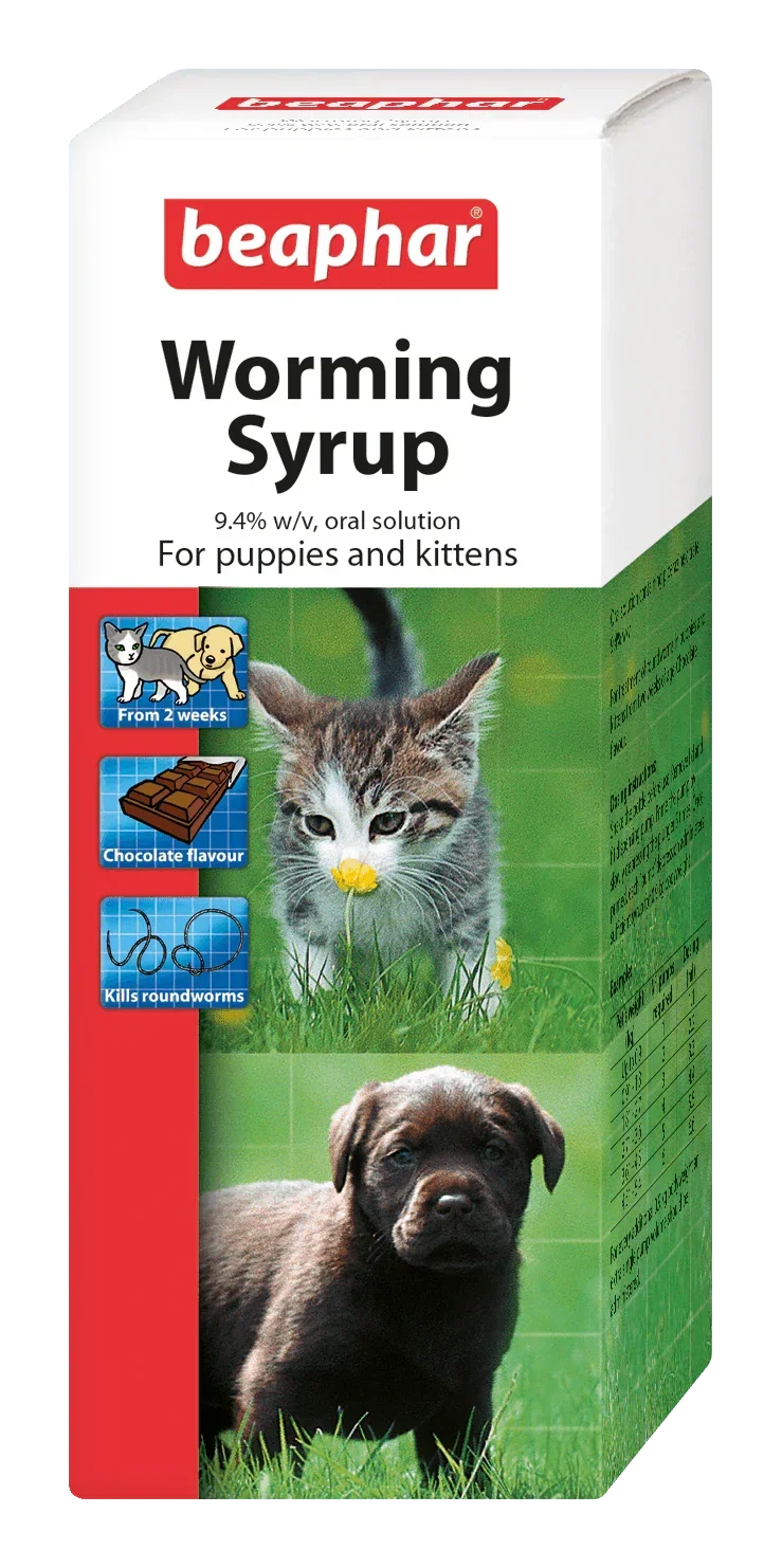 Beaphar Worming Syrup for Puppies & Kittens 45ml