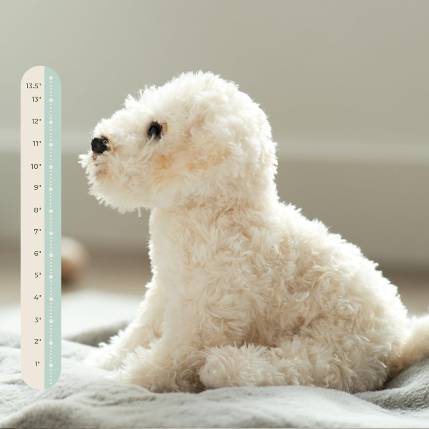 Bearington Bisquit Maltipoo Plush Dog - 13.5-Inch Realistic Stuffed Puppy
