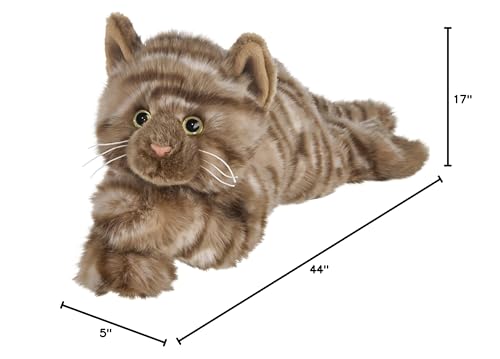Bearington Louie 15-Inch Realistic Cat Plush – Brown Tabby Kitty Stuffed Animal