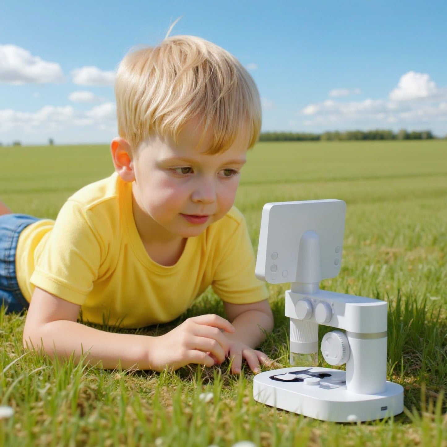 BEAVERLAB Finder Digital Microscope – 100x-1600x, 4.0-inch IPS Screen, RGB LED, 1080p, 8GB Card Included