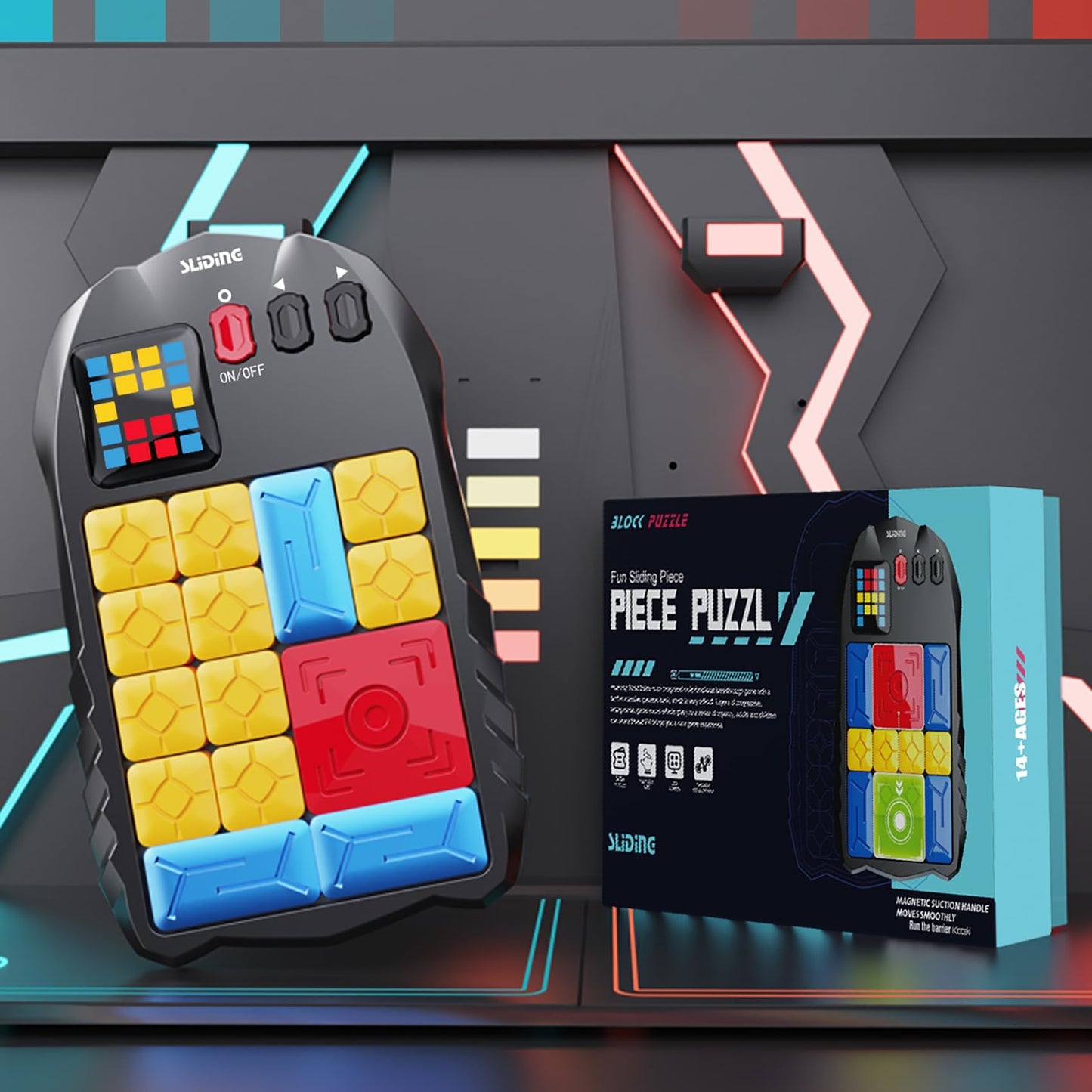 BEBESIRI Super Slide Puzzle Game - 500+ Levels Electronic Sliding Puzzle for All Ages