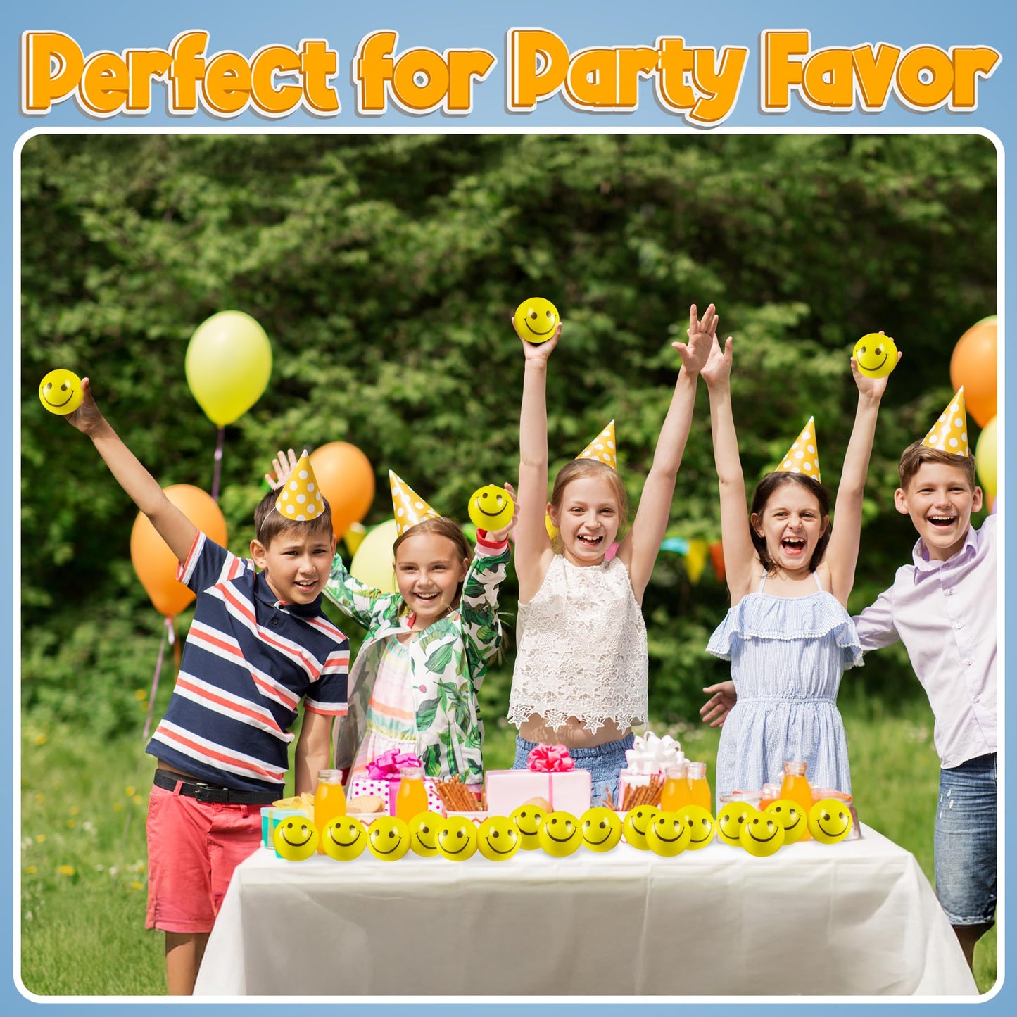 Bedwina Smile Face Stress Balls – 24 Pack, 2-Inch Fidget Toys for Kids & Adults