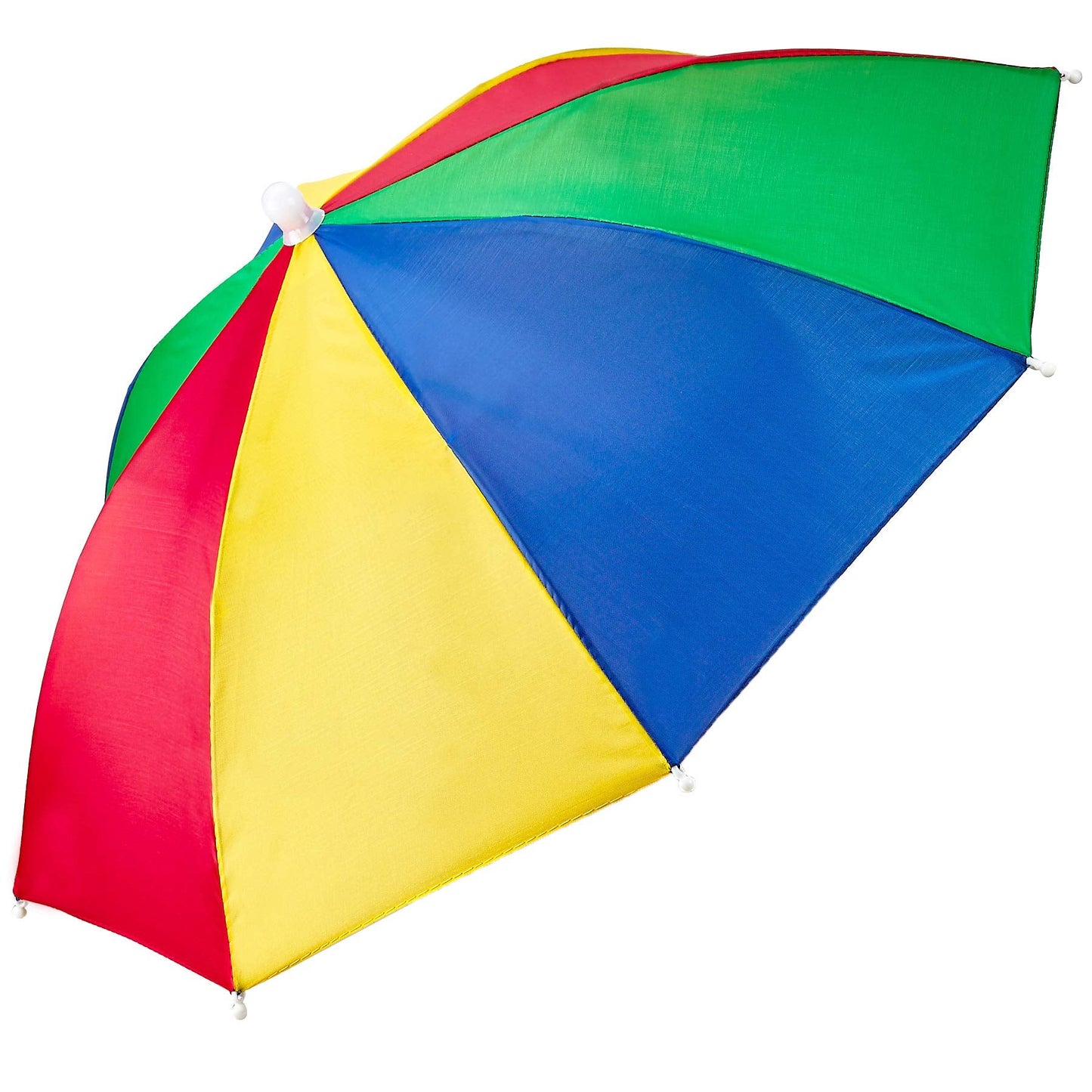Bedwina Umbrella Hat Pack of 2 – Colorful Rainbow Hats, Hands-Free Sun Protection, One Size Fits All